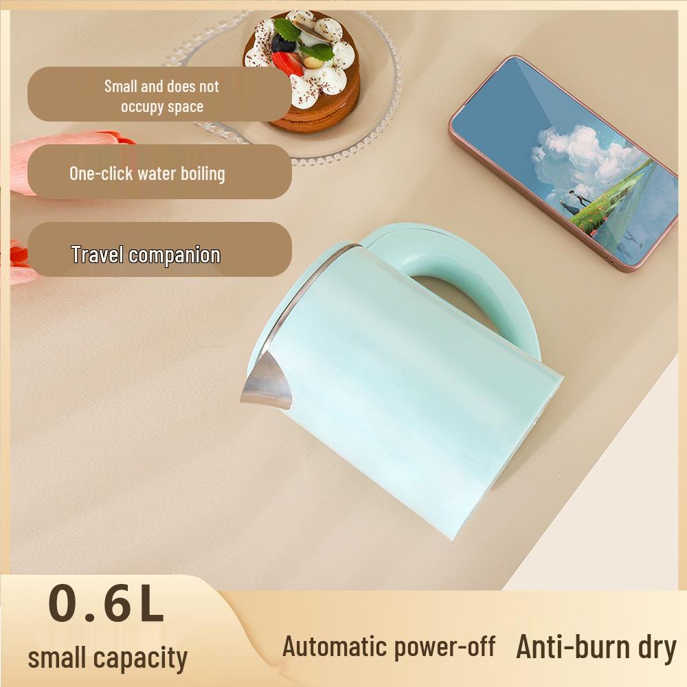 

0.6L Travel Electric Kettle with 304 Seamless Inner Liner - US, UK, EU Spec Coffee Pot Green 0.6L Domestic Plug