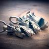 Halloween Themed Shark Car Accessory Keychain Alloy Made Skeleton Design For Bags And Key Rings
