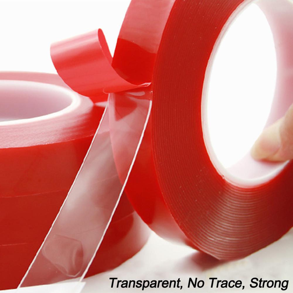 Acrylic Double Sided Adhesive Sticker 10mm 3 Meters Car Auto Tape Heavy Duty Mounting Tape Clear Weatherproof Heat Resistance Industrial Outdoor Tape