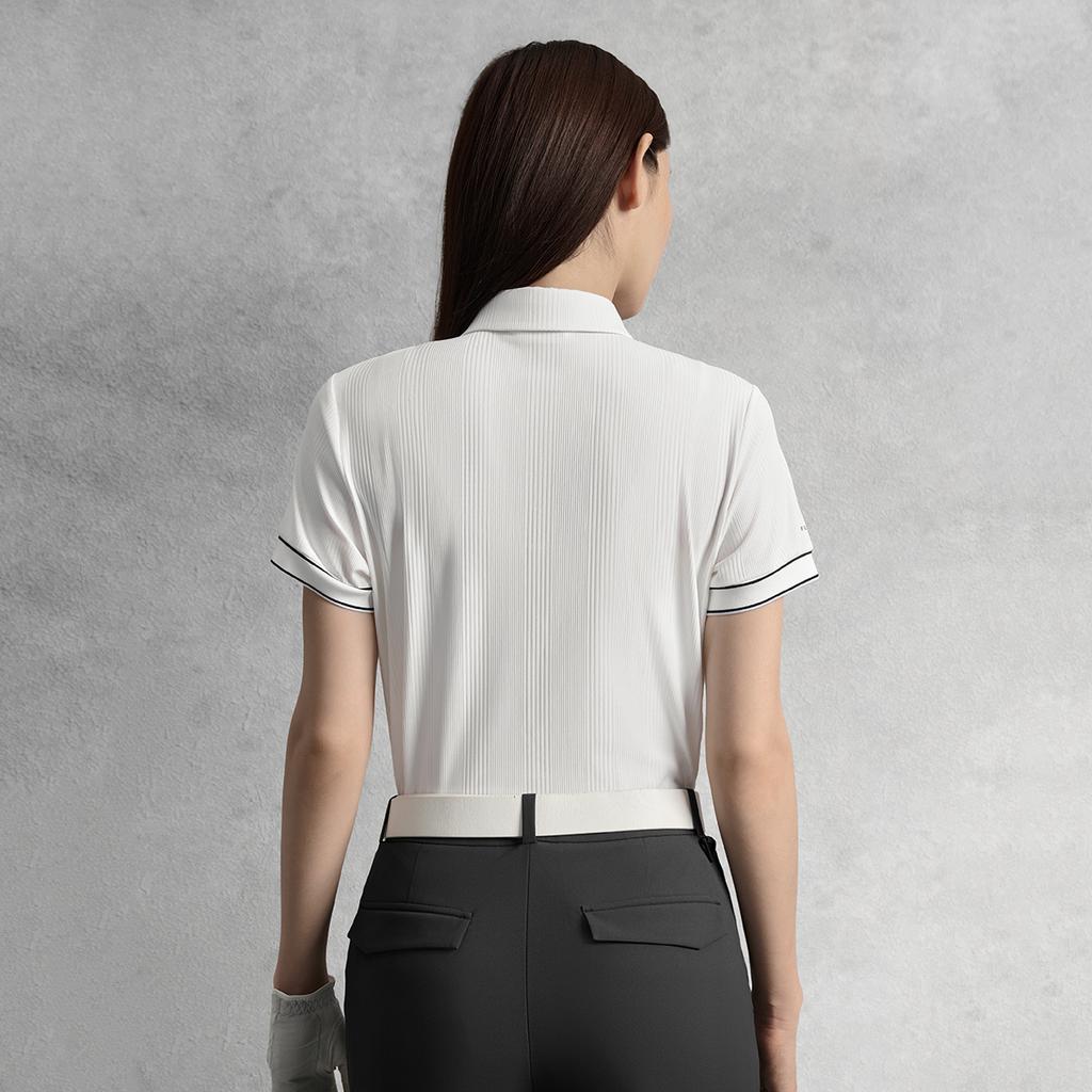 Fila Golf Series Breathable Comfortable Classic Versatile Casual Sports Polo Shirt Women Tops A11W535117F-WT