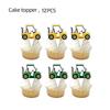 Tractor Theme Birthday Party Supplies: Plates, Napkins, Cups, Tablecloth, Banners.