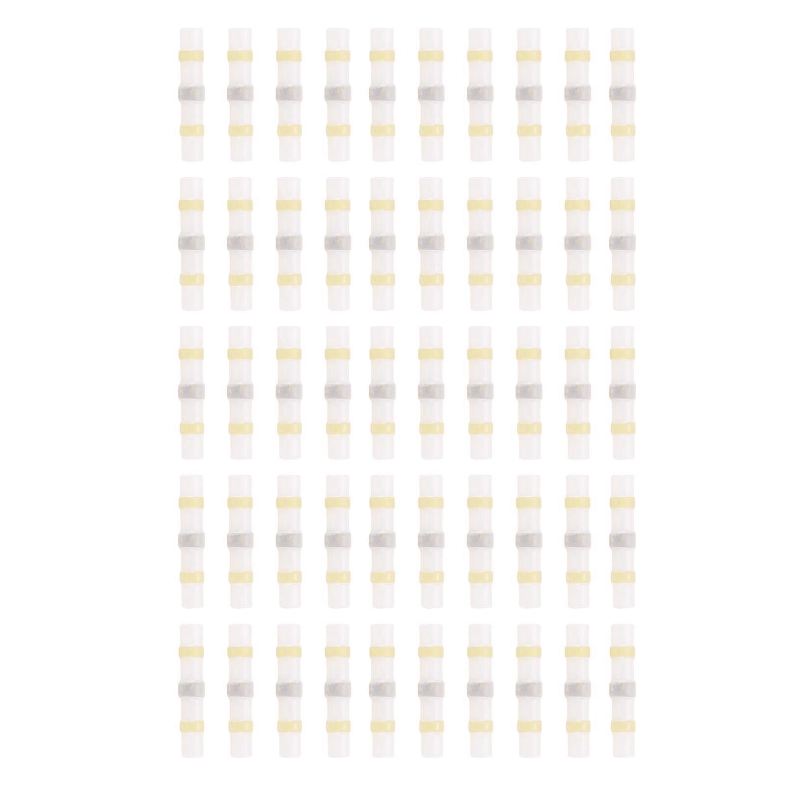 

50 шт. Термозбіжні трубки з припоєм, комплект водонепроникних гарячих клем для з єднання дротів(SSTS41 Жовтий )