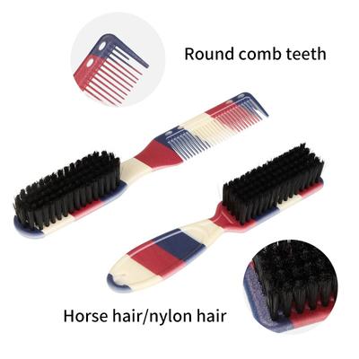 Doppelseitiger professioneller Nackenbürstenkamm für den Friseur, Rasier- und Bartbürste für den Salon, Schnitz- und Staubtuch, Reinigungsbürste, Haarschneidekamm