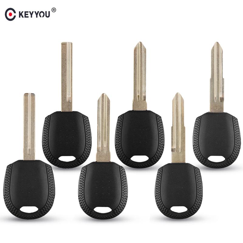 KEYYOU 10X Replacement Blank Car Remote Key Shell Case For Kia Spectra Rio Transponder Chip Key No Chip With Right/Left Blade