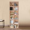 30*150cm/30*180cm Wood Color Shelves,Rectangular Solid Wood Bookshelf Floor-Mounted 10/12 Compartments for Bedrooms,Study Rooms