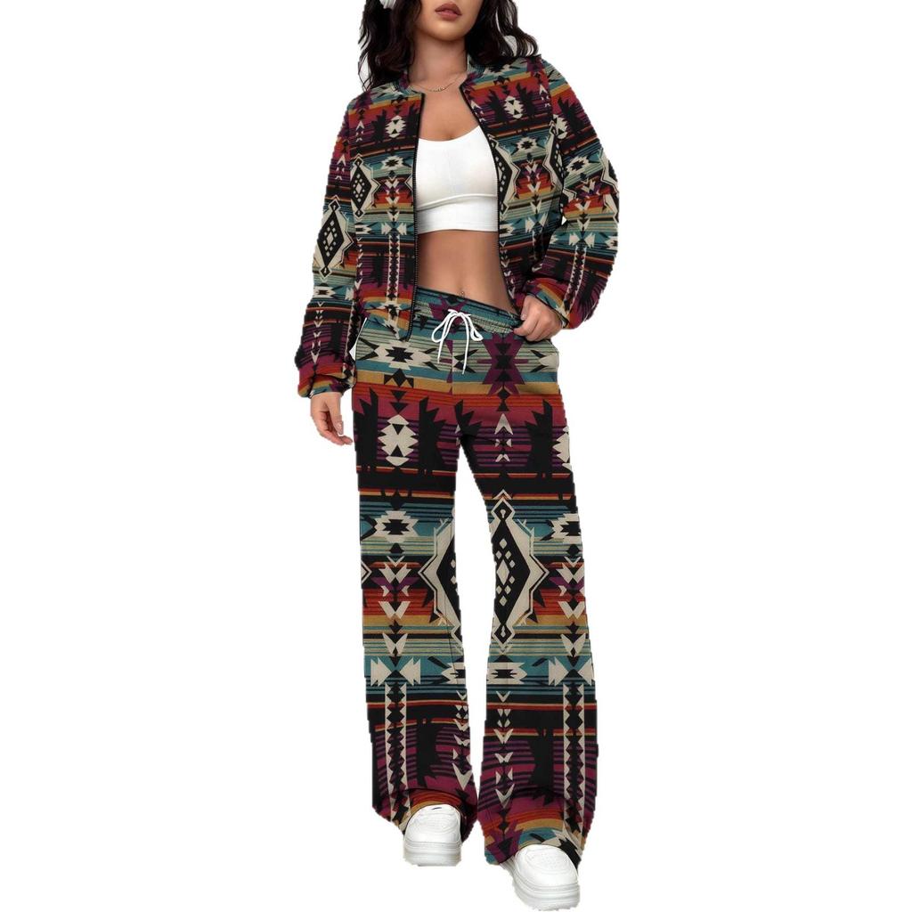 Color tie-dye 1116 new popular autumn and winter new European and American women's clothing smudge and dye suit women