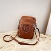 Vintage PU Leather Small Women's Shoulder Bag Soft Crossbody Purse Cell Phone Bag