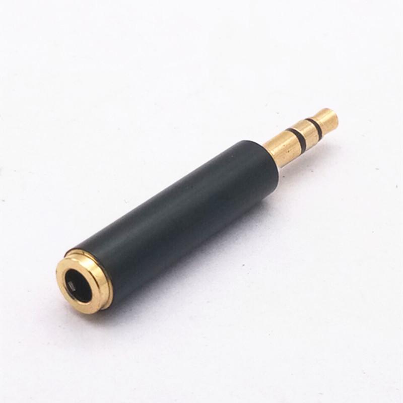 Copper 3.5mm 3-Pole Male to 4-Pole Female Earphone Adapter - Audio Extension Converter