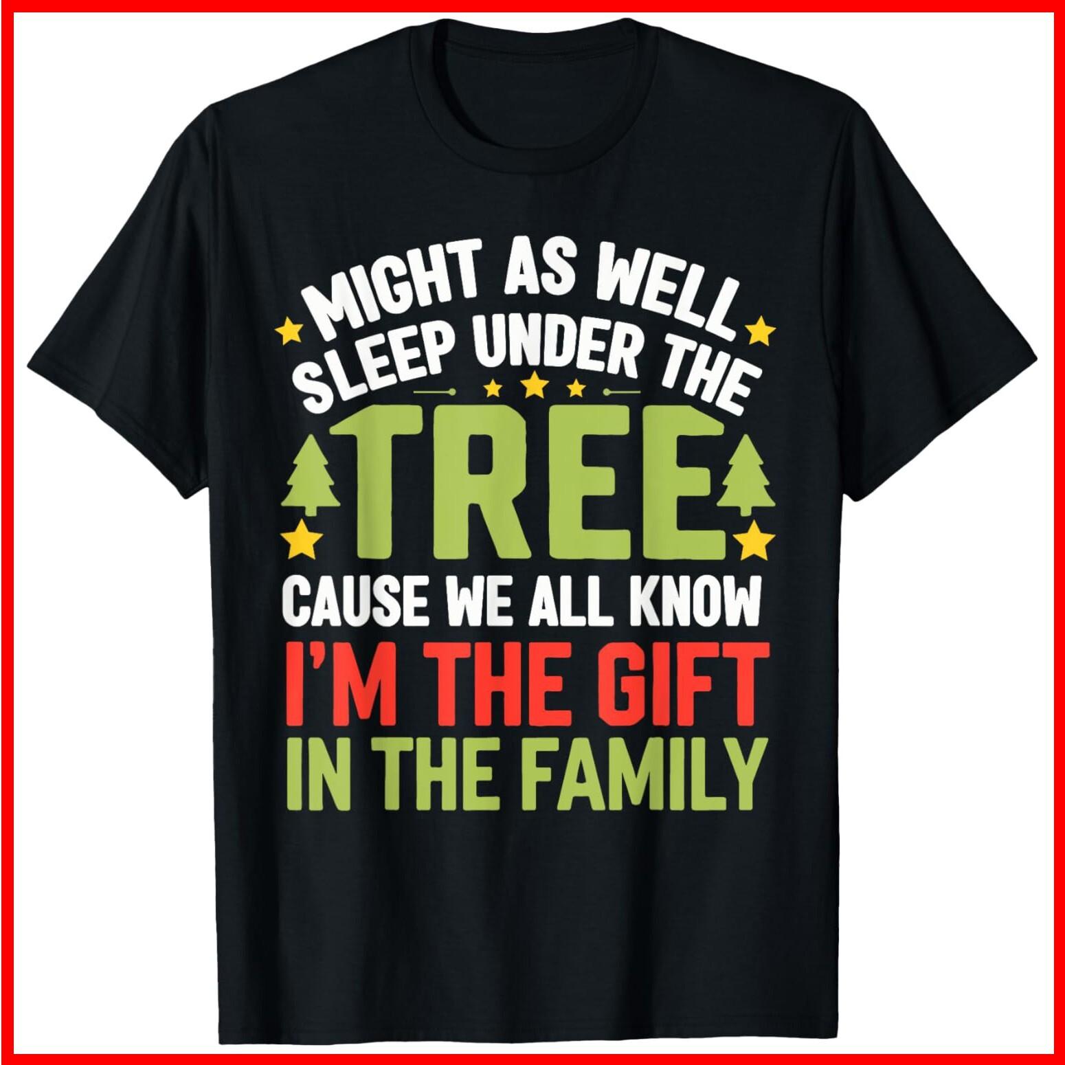 Funny Christmas Xmas Christmas Black Cotton T-Shirt S-5XL XXL