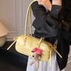 Korean trendy new product high-end underarm baguette bag niche foreign style bow gentle style versatile shoulder bag