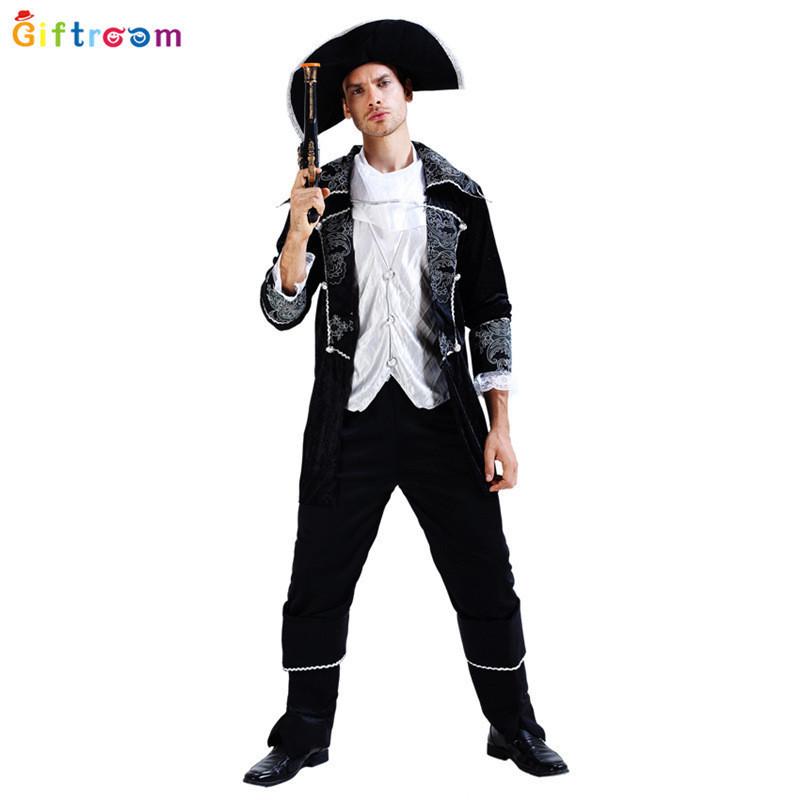 Luxurious Pirate Couples Costume For Halloween And Masquerade Parties Featuring Polyester Fabric