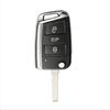 for VW Skoda SEAT Flip Key Shell HU66 Big Blade 3 Button Replacement Key Case No Electronics