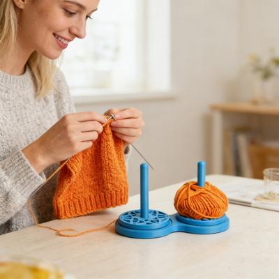 3D Printed Spinning Yarn Holder Knitting Crocheting Yarn Ball Spinner Dispenser Stand Embroidery Stitching Thread Holder Storage Organizer