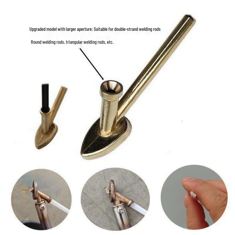 Triangle Smoothing Head Plastic Welder Iron Tip with Hole for Heating and Repair