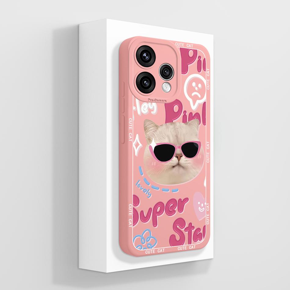 Case For Oppo Reno 15 Pro Mini 15F 15C 5G Lovely Cartoon Patterns Phone Cover For Oppo Reno15 Soft Smooth Liquid Silicone Bumper