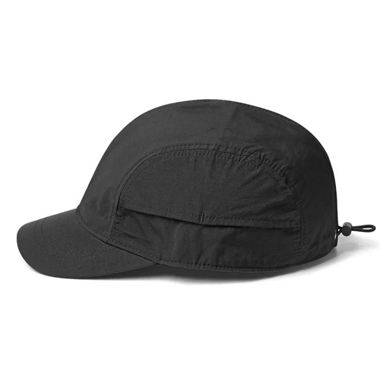 2026 Short-brimmed solid color baseball cap Lightweight Quick-Dry Polyester Adjustable Buckle Closure Sun Protection Breathable