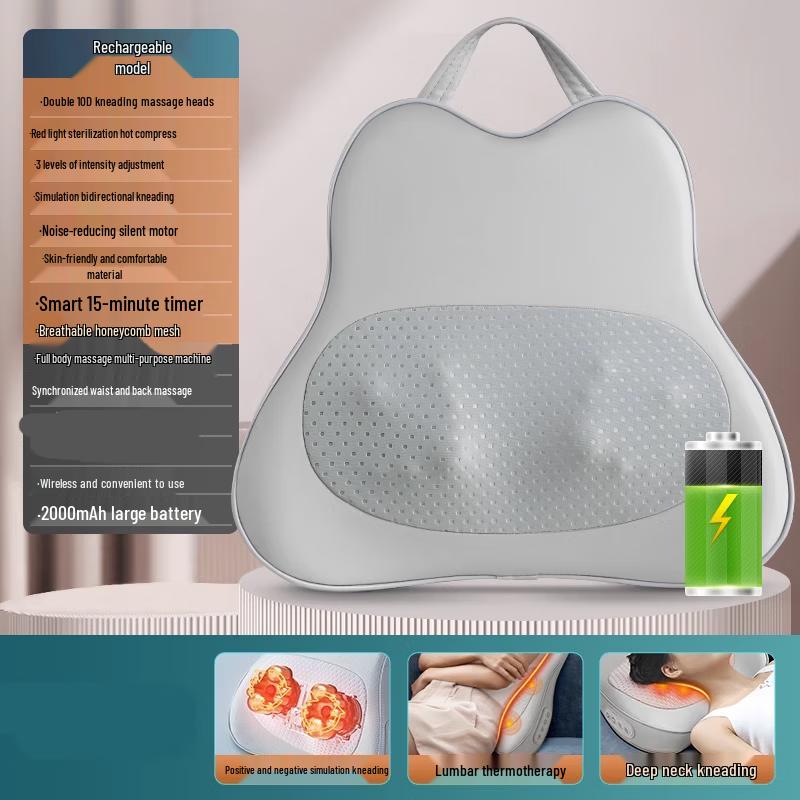 Aux Rechargeable Lumbar and Neck Massager with Heat