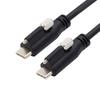 Xiwai USB To USB Cord with Single Panel Mount 10Gbps 65W PD Power for Laptops and Screw-Lock 3.1 Type-C USB-C Cable, 3.25A 3.0 Connector, Data,