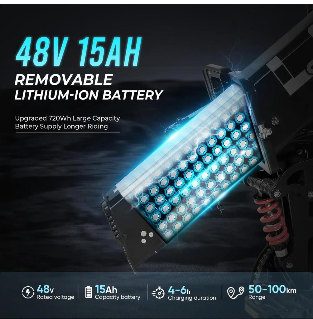 2026 Samebike LO26Plus 1000W Motor Folding Electric Bicycle Adults 26" Mountain Bike with 48V 15Ah Removable Battery.