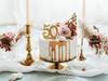 Birthday Candle Number 50 Gold Glitter