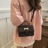 2024 new summer simple fashion shoulder bag retro casual messenger bag women's foreign style portable small square bag women