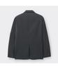 Customellow Gray Loose Fit Wrinkle Setup Jacket Cwjam26422Gyx