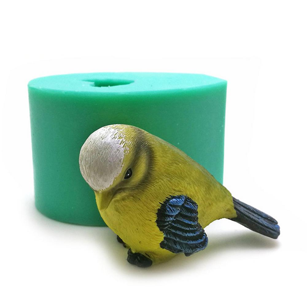 3D Simulation Cuckoo Silicone Mold Bird Shape Cake Decoration Tools Sparrow Sculpture Chocolate Candle Molds Birds Mould