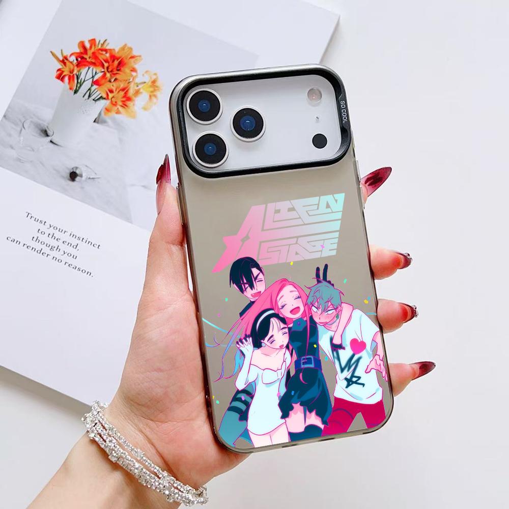 Anime A-ALIEN STAGE Phone Case For iPhone 17 16 15 14 13 12 11 Pro Max Air Matte Laser Aurora Shockproof Funda