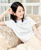 Nigaennikol Big Rose Sleeve Top_White Silver