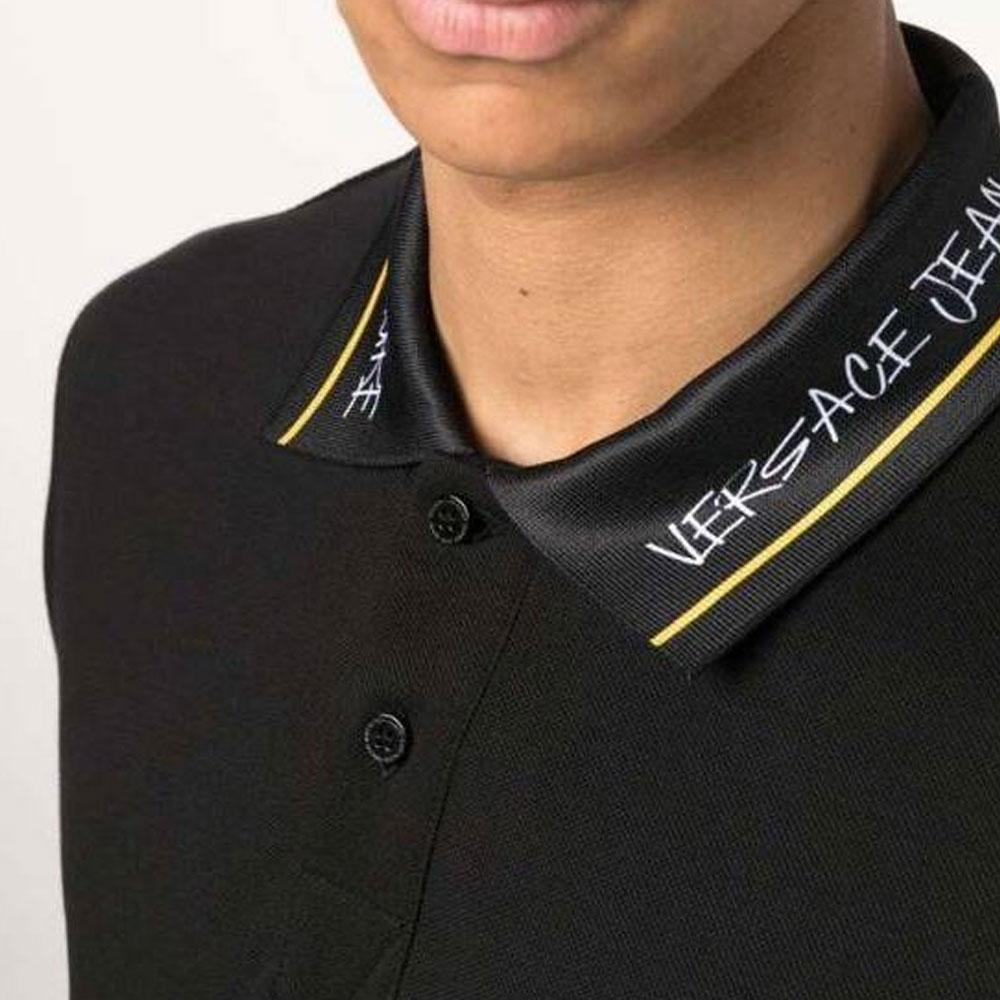 Versace Jeans Couture Koszula polo z kołnierzykiem z nadrukiem logo 75GAGT1-3CJ01-T899