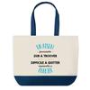 Tote Bag - PLANETEE - A Formidable ATSEM - Blue Background - Cotton - 40 X 45 Cm
