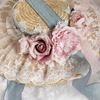 Lolita Headdress Elegant Tea Party Straw Hat Sweet Flower for Sun Hats for Women