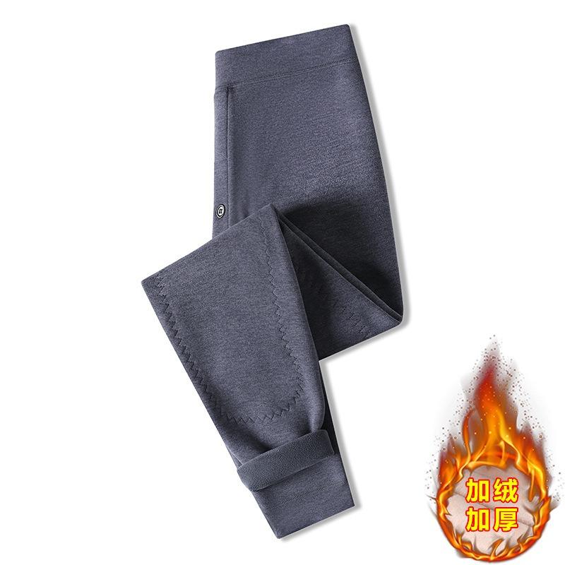 

Мужские термобрюки средней толщины мужские осенне-зимние флисовые утолщенные шерстяные брюки для папы с высокой талией длинные кальсоны холодостойкие леггинсы 3XL (recommended 150-85kg) серый