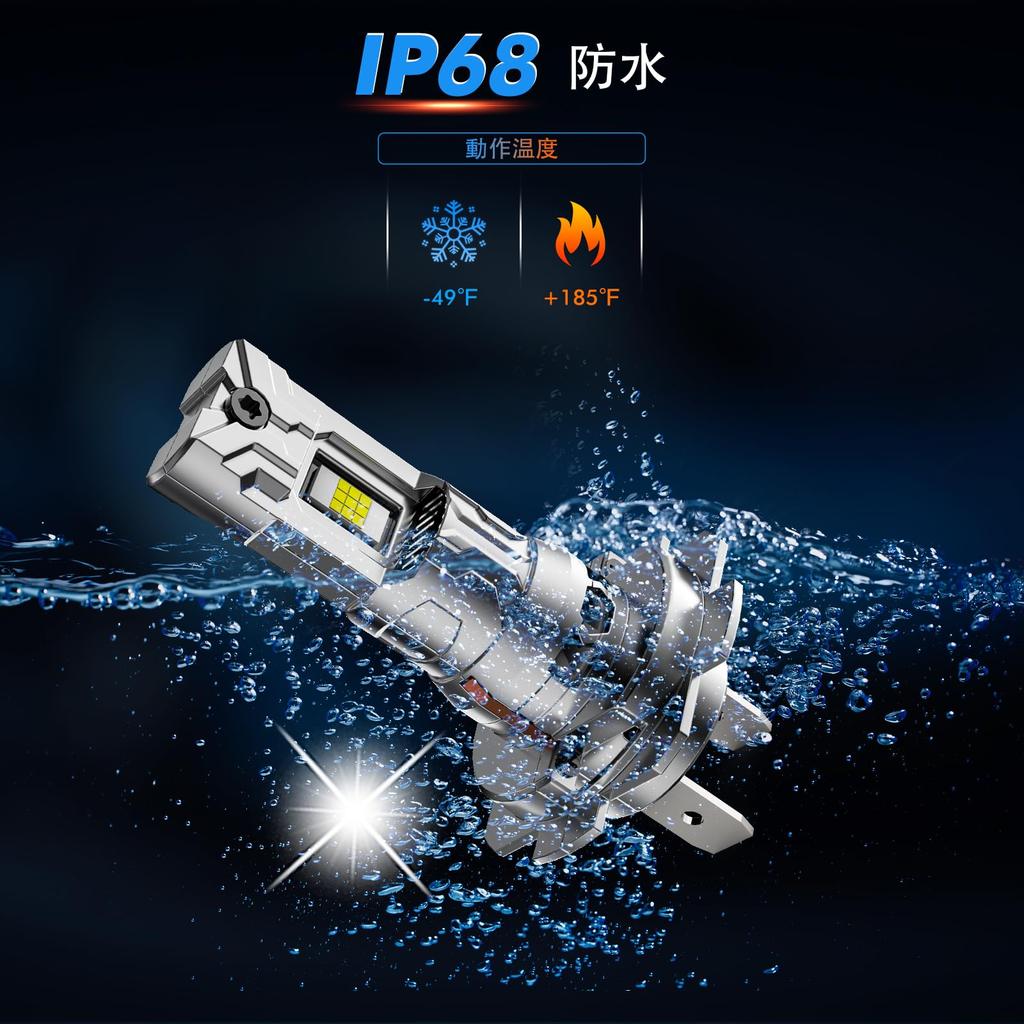 H7 LED-strålkastare, 30 000 LM, 700 % ljus, 6 500 K, kallvit, integrerad H7 LED,