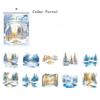 20 Stück Dekoration Retro-Landschaft Hintergrund Berg Hintergrund Scrapbooking PET-Aufkleber Reise Schreibwaren Aufkleber