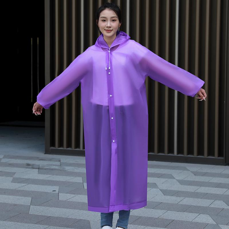 EVA matte adult non-disposable raincoat thickened long light portable unisex logo