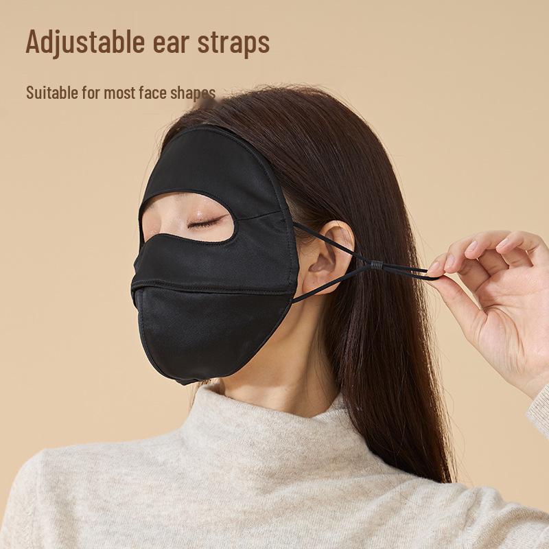 Atmungsaktive Damen-Maulbeerseidenmaske: Kälteschutz, Warm, Sonnenschutz, Leicht, Augenschutz