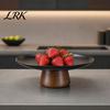 Stylish Dessert Dish Stainless Steel Fruit Plate for Kitchen Counter, Modern Pedestal Serving Elegant Tray, Multi-use Platter Dining Table Home Decor
