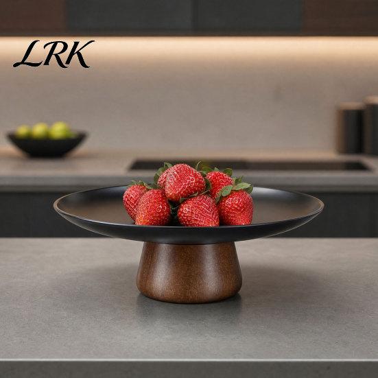 Stylish Dessert Dish Stainless Steel Fruit Plate for Kitchen Counter, Modern Pedestal Serving Elegant Tray, Multi-use Platter Dining Table Home Decor