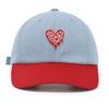 RXMC Melting Heart Two Tone Ball Cap_LIGHT BLUE/red