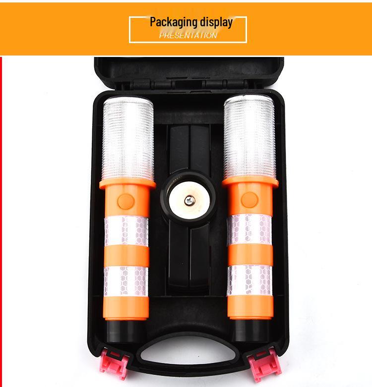 LED Magnetic Road Safety Warning Flashlight