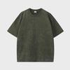 Men's Trendy 260g American Retro Washed Distressed Batik T-shirt - Pure Cotton, Snowflake Short Sleeve