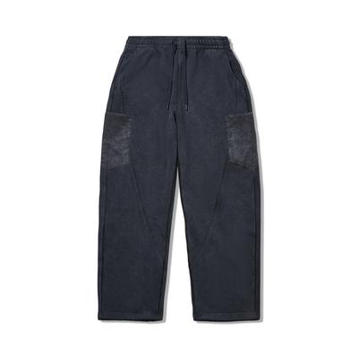 Li Ning Lace-Up Straight Loose Knit Sports Pants Men Bottoms AKLW311-3