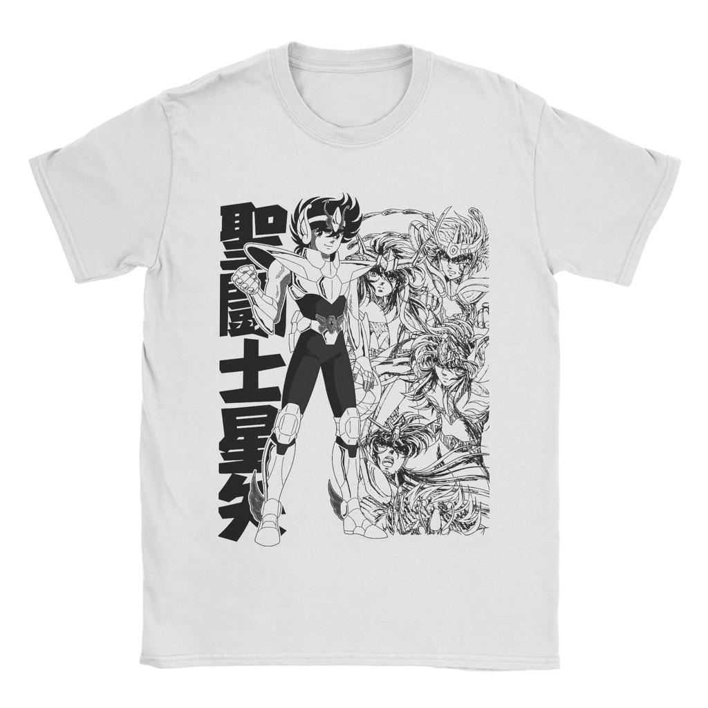 Knights Of The Zodiac Unisex Unisex T Shirts Anime Vintage Tee Shirt Short Sleeve Crewneck Tshirt Cotton Graphic Clothes