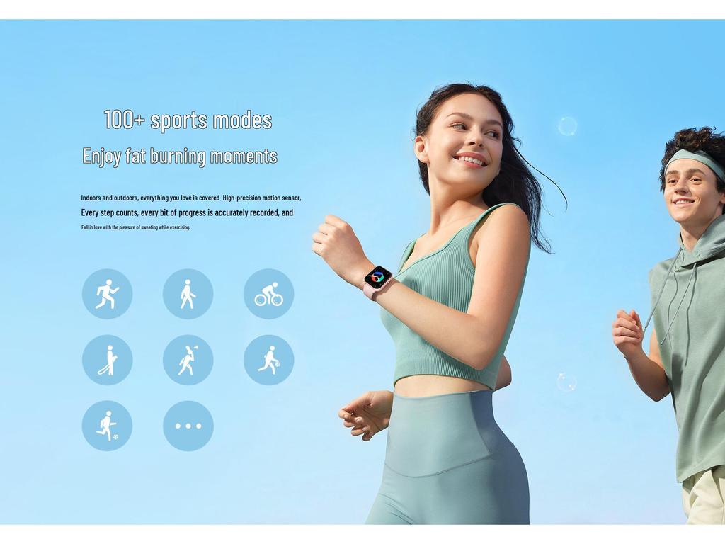 ZL54CJ Bluetooth Smartwatch: Heart Rate/Blood Pressure Monitor, Blood Oxygen, Music, Messaging, Multi-Sport Functions.