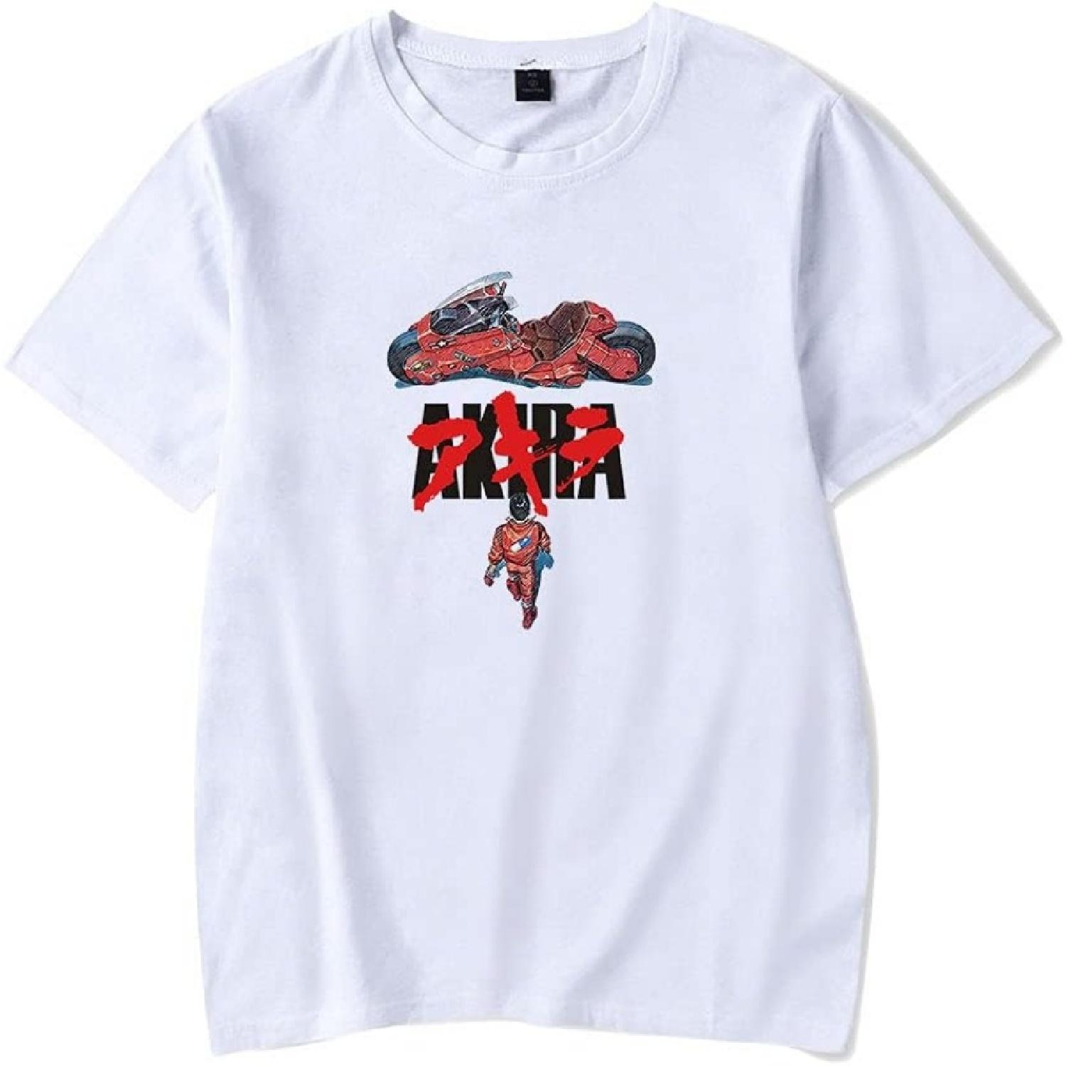 New Akira Anime T-Shirt Merch Casual Short Sleeved T Shirt Unisex Tee, White, XX-Large XXXXXL белый