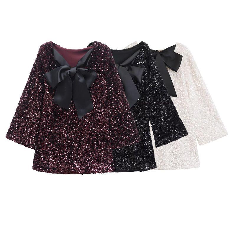 Araltay New Arrival Fashion Style Women's Clothing Fashion All-Match Casual Minimalist Sequin Bows Short Dress