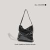 Premium Texture Bag Women's New Large-capacity Commuter Bag Niche Design Pleated Shoulder Messenger Bag