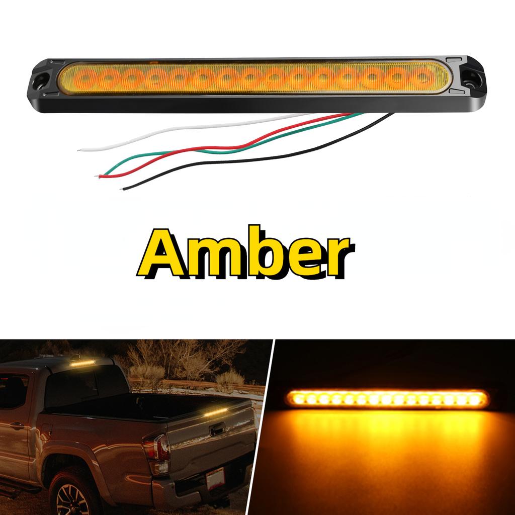 1PCS 15 LED Universal Trailer Light Bar 12-24V Brake Light with Sequential Flow Signal Turn Signal Lights for Truck Pickup Boat
