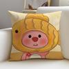 Silly LloopyS Cushion Cover Breathable and skinfriendly linen pillowcase square removable and washable cushion